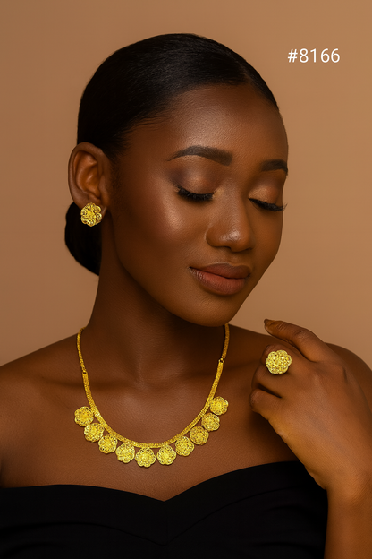 Gold Plated Short NECKLACE 5 Gram Gold Plated Jewellery PMJ Model No : 8166