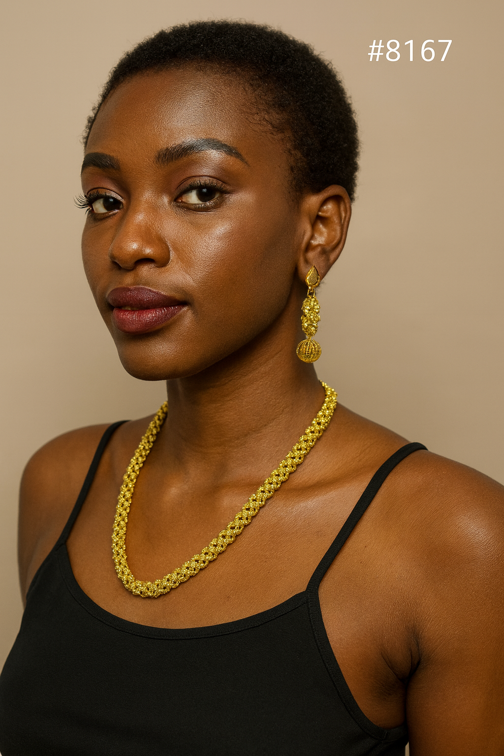 Gold Plated LONG NECKLACE 5 Gram Gold Plated Jewellery PMJ Model No : 8167