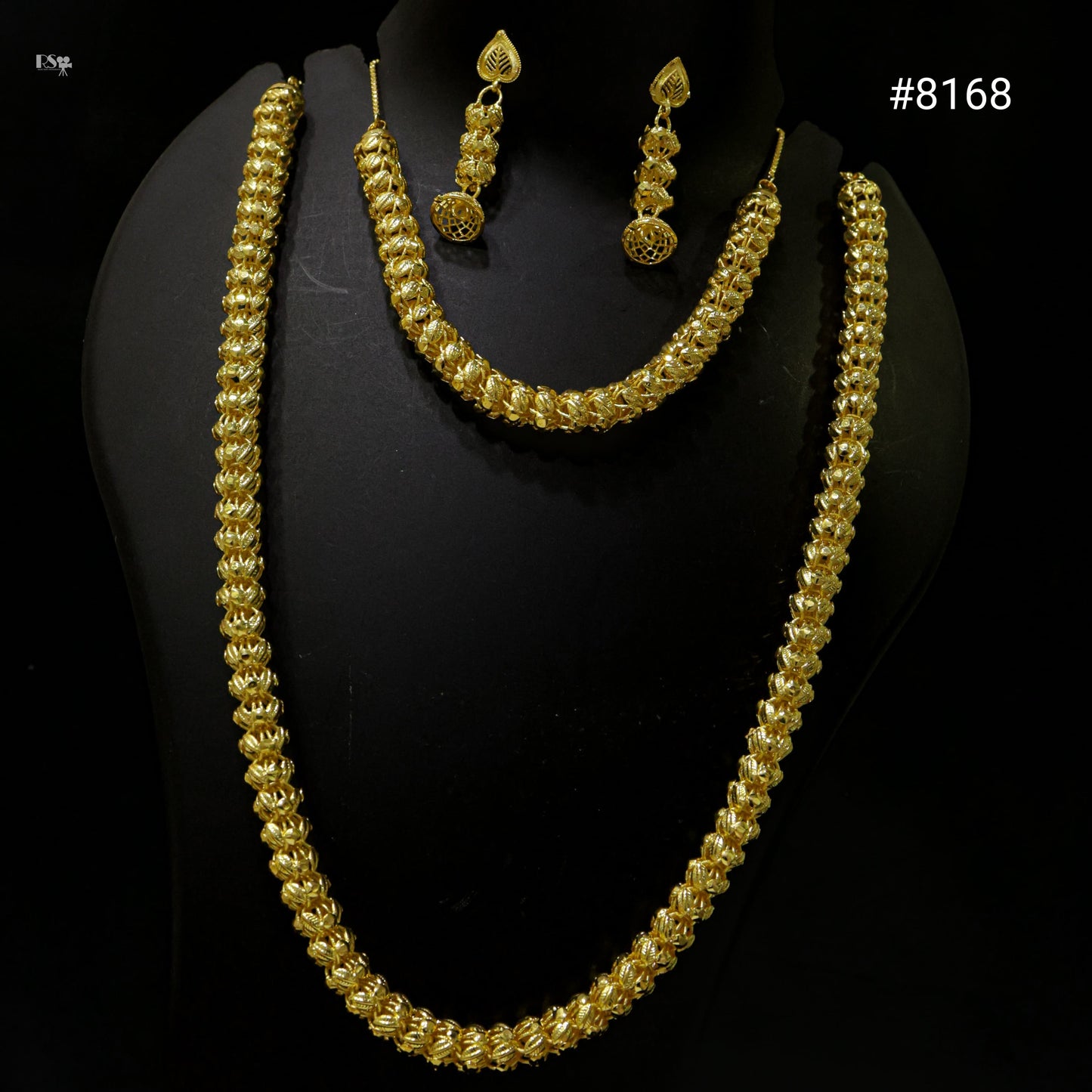 Gold Plated LONG NECKLACE 5 Gram Gold Plated Jewellery PMJ Model No : 8168
