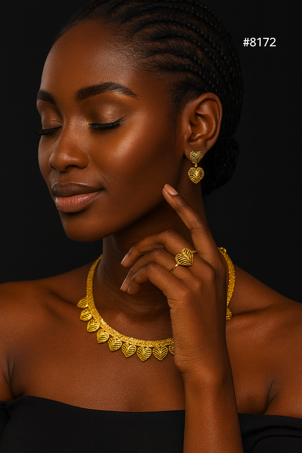 Gold Plated Short NECKLACE 5 Gram Gold Plated Jewellery PMJ Model No : 8172