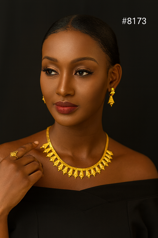 Gold Plated Short NECKLACE 5 Gram Gold Plated Jewellery PMJ Model No : 8173