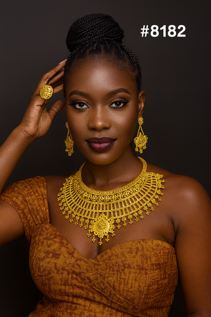 Gold Plated Short NECKLACE 5 Gram Gold Plated Jewellery PMJ Model No : 8182