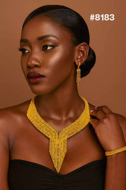 Gold Plated Short NECKLACE 5 Gram Gold Plated Jewellery PMJ Model No : 8183