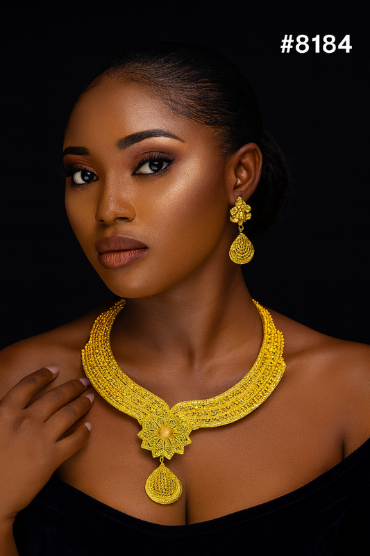 Gold Plated Short NECKLACE 5 Gram Gold Plated Jewellery PMJ Model No : 8184