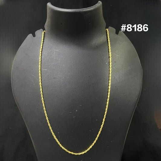 Gold Plated Chain,1 Gram Gold Plated Jewellery PMJ Model No : 8186