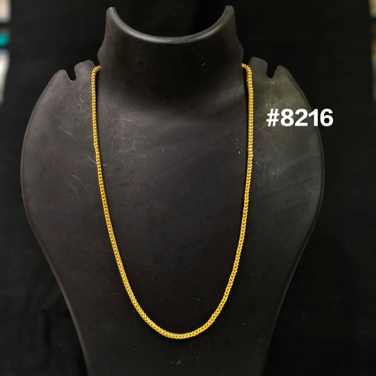Gold Plated Chain,1 Gram Gold Plated Jewellery PMJ Model No : 8216