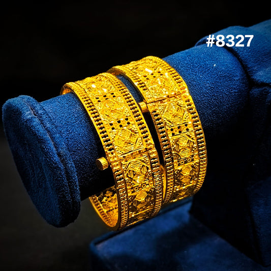 Gold Plated Bridal Wear Bangles, PMJ Model No: 8327