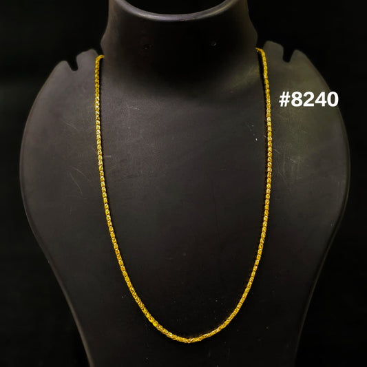 Gold Plated Chain,1 Gram Gold Plated Jewellery PMJ Model No : 8240
