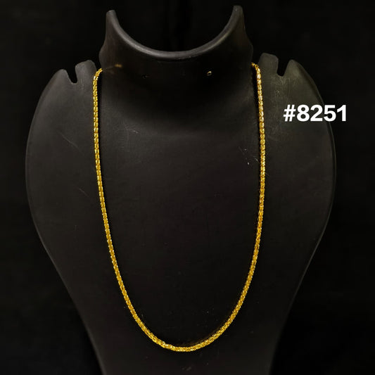 Gold Plated Chain,1 Gram Gold Plated Jewellery PMJ Model No : 8251