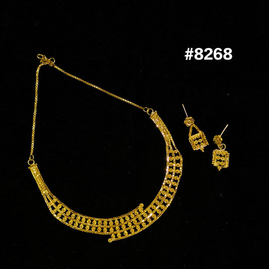 Gold Plated Short NECKLACE 5 Gram Gold Plated Jewellery PMJ Model No : 8268