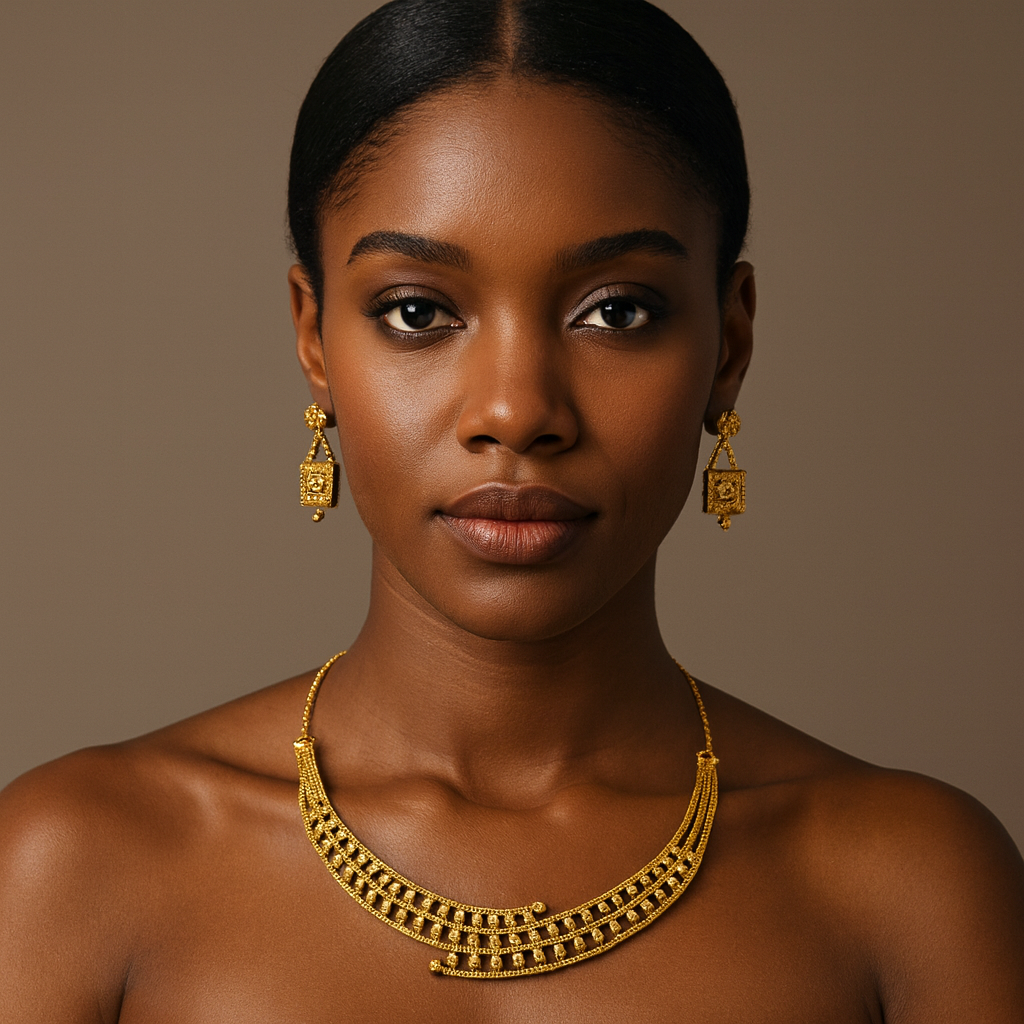Gold Plated Short NECKLACE 5 Gram Gold Plated Jewellery PMJ Model No : 8268