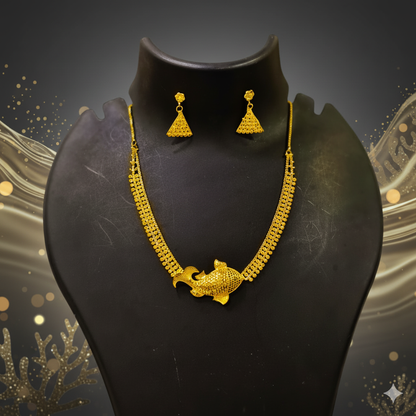 Gold Plated Short NECKLACE 5 Gram Gold Plated Jewellery PMJ Model No : 8273