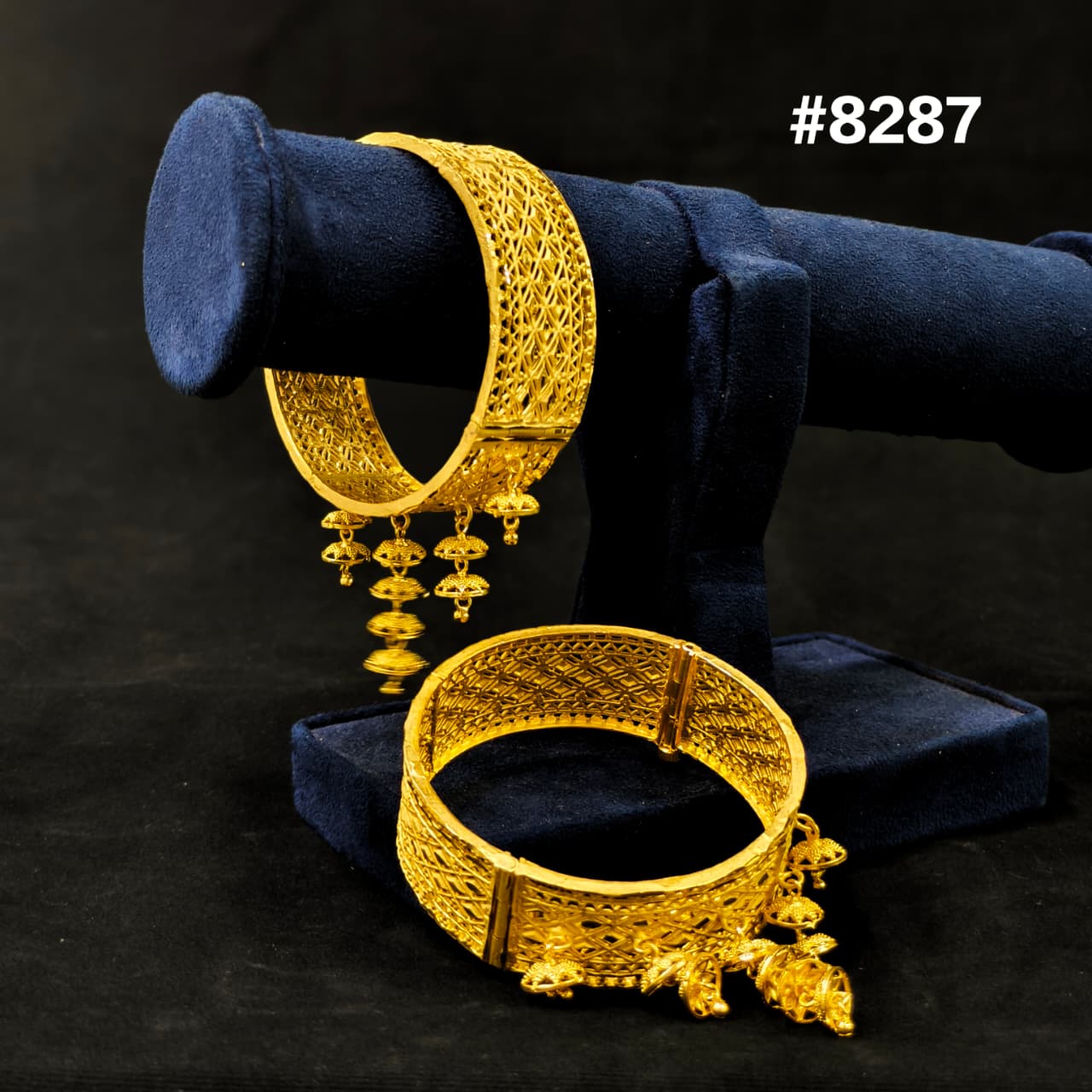 Gold Plated Bridal Wear Bangles, PMJ Model No:  8287