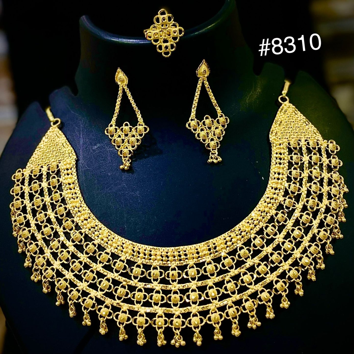 Gold Plated Short NECKLACE 5 Gram Gold Plated Jewellery PMJ Model No : 8310