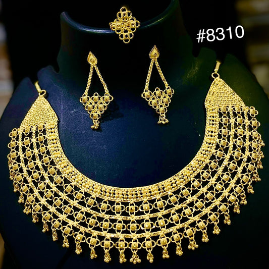 Gold Plated Short NECKLACE 5 Gram Gold Plated Jewellery PMJ Model No : 8310
