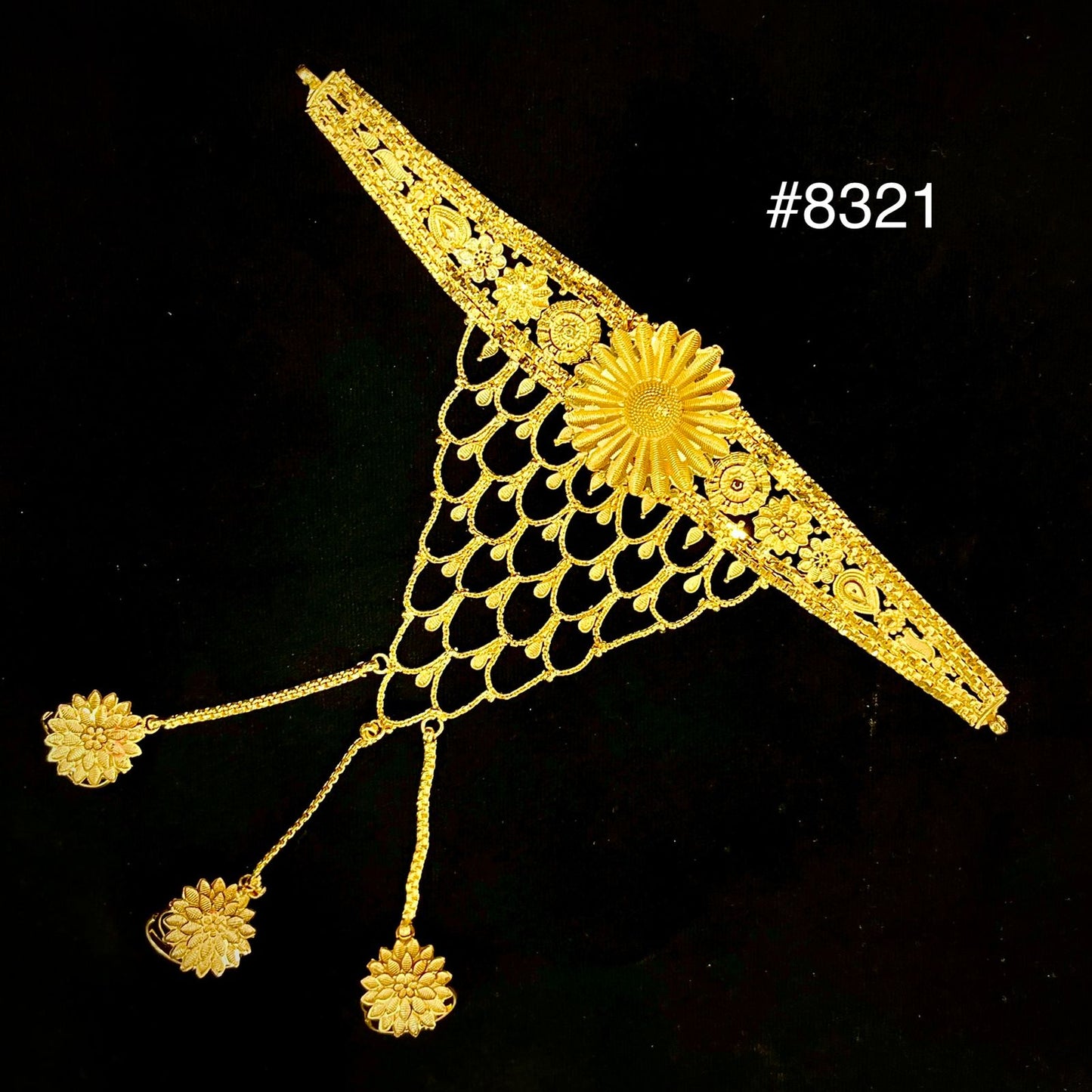 Hathpan Gold Plated Bridal Hathpan Jewelry, PMJ Model No : 8321