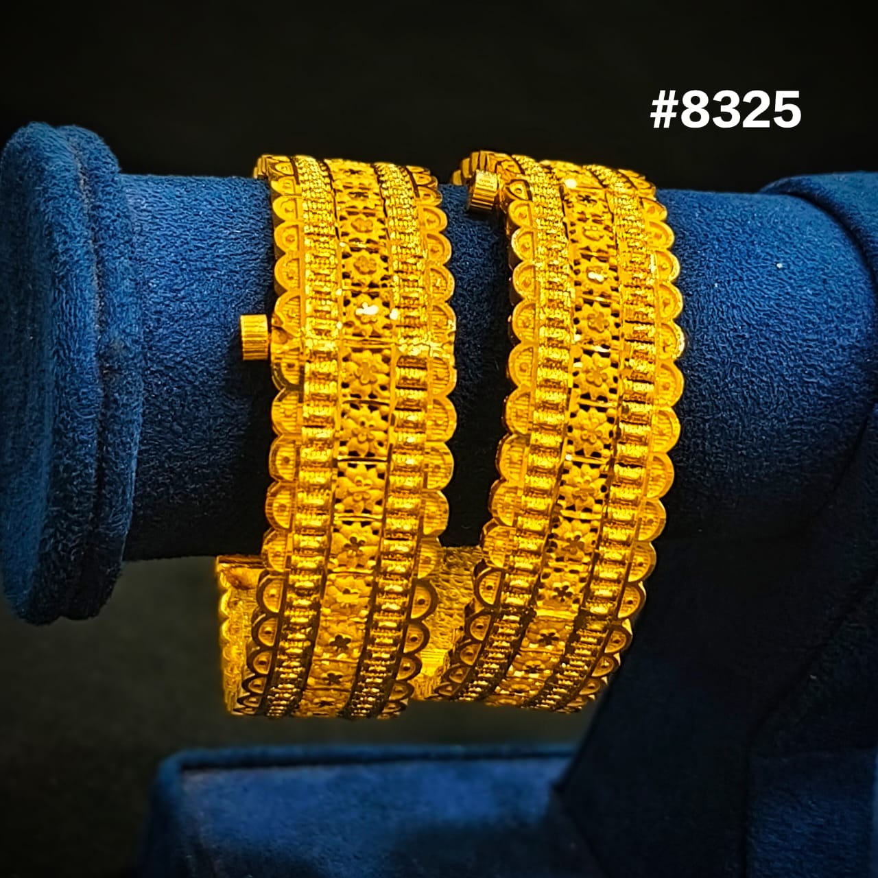 Gold Plated Bridal Wear Bangles, PMJ Model No: 8325