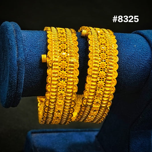 Gold Plated Bridal Wear Bangles, PMJ Model No: 8325
