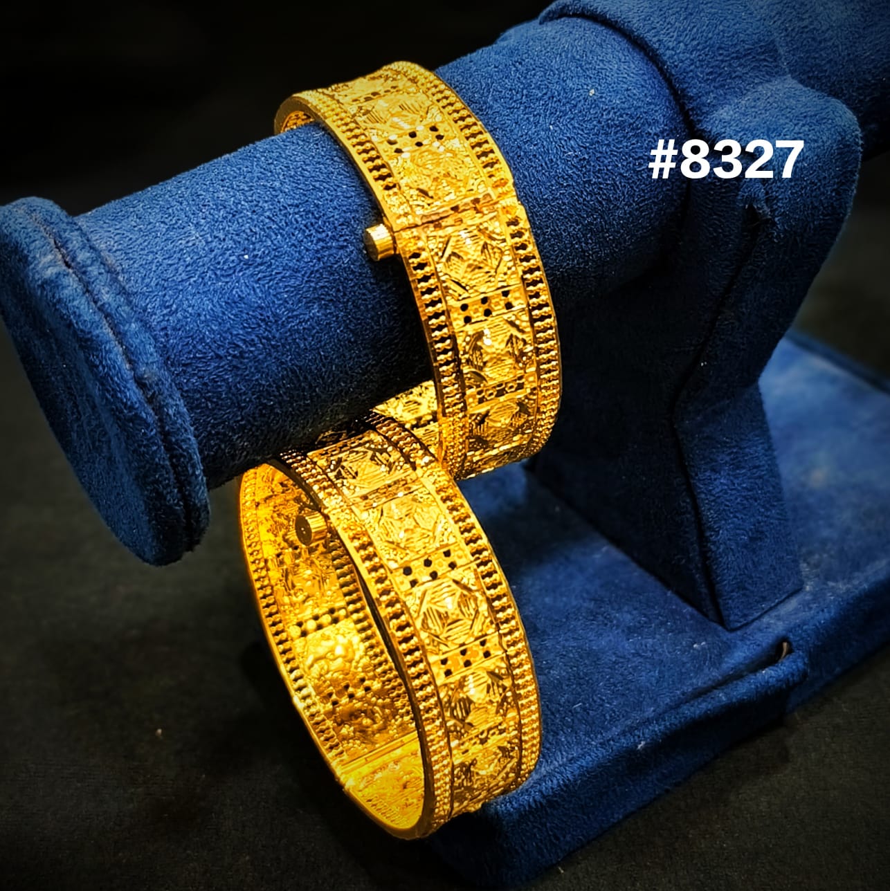 Gold Plated Bridal Wear Bangles, PMJ Model No: 8327