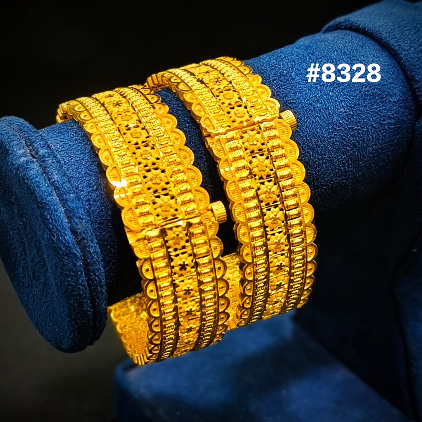 Gold Plated Bridal Wear Bangles, PMJ Model No: 8328