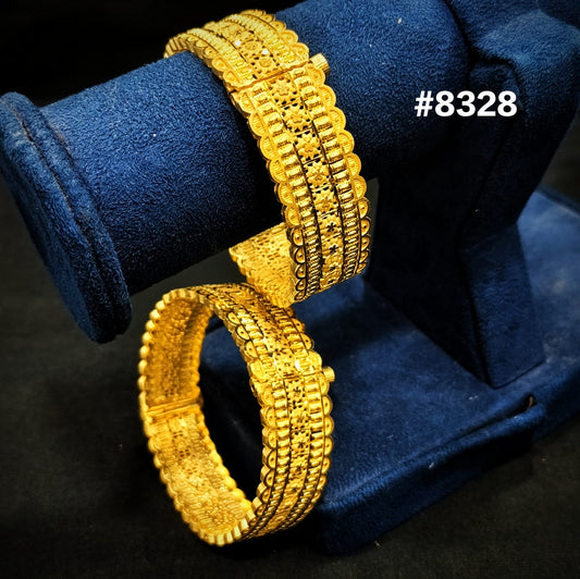 Gold Plated Bridal Wear Bangles, PMJ Model No: 8328