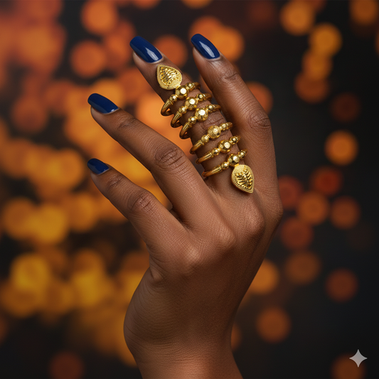 Gold Plated Finger Ring 5 Gram Gold Plated Jewellery PMJ Model No : 8351