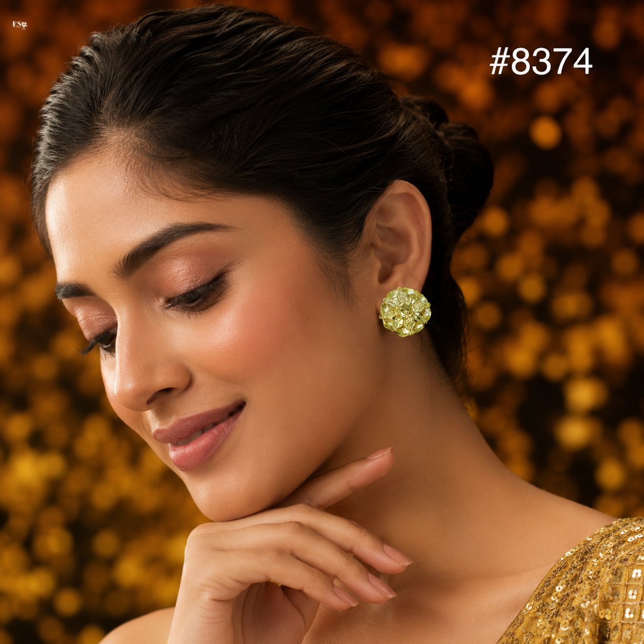 Gold Plated EARRING 1 Gram Gold Plated Jewellery PMJ Model No : 8374