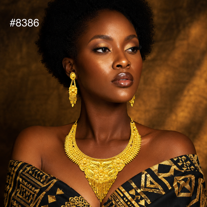 Gold Plated Short Necklace Set, PMJ Model No: 8386