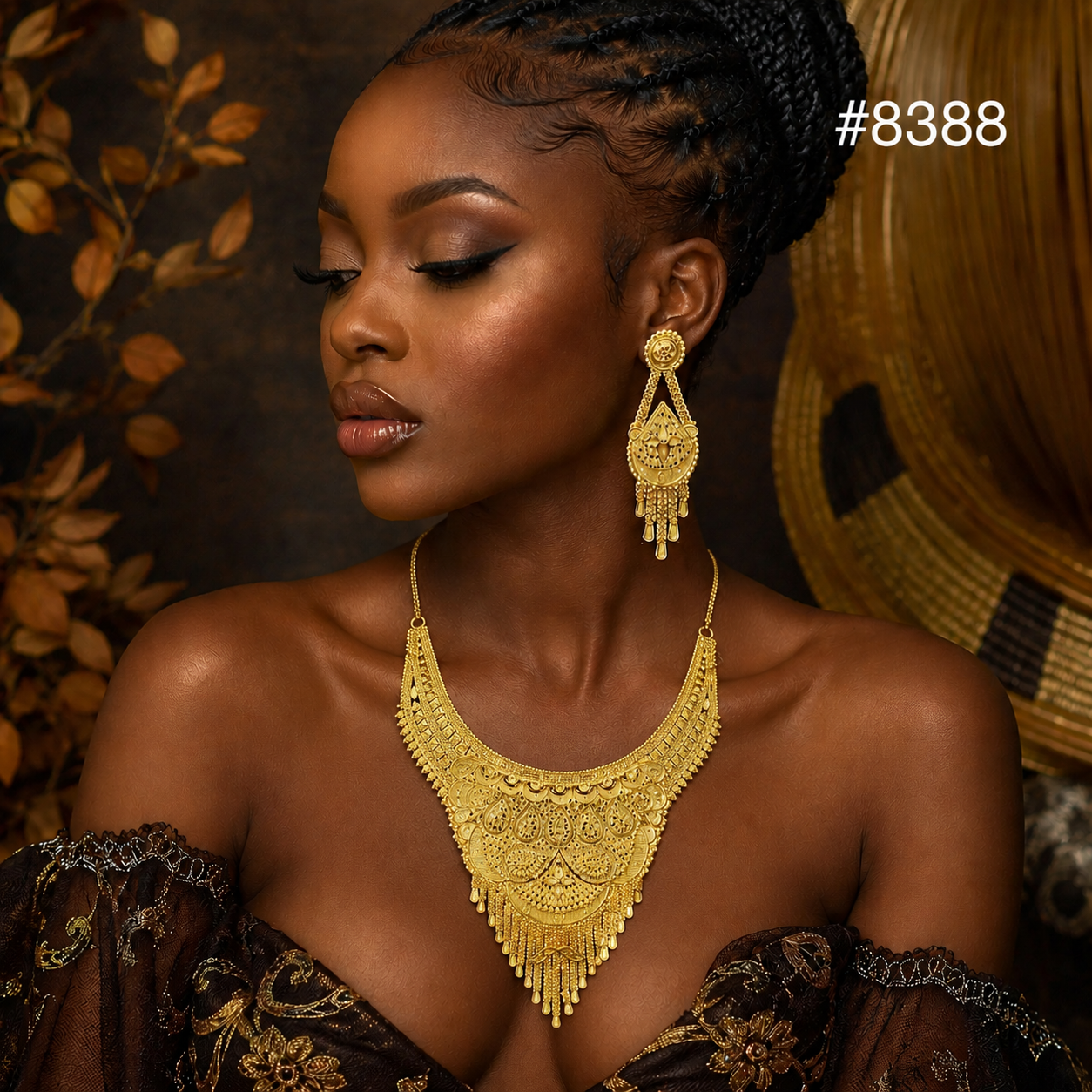 Gold Plated Short NECKLACE 5 Gram Gold Plated Jewellery PMJ Model No : 8388