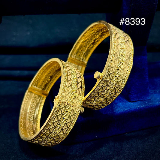 Gold Plated Bridal Wear Bangles, PMJ Model No: 8393