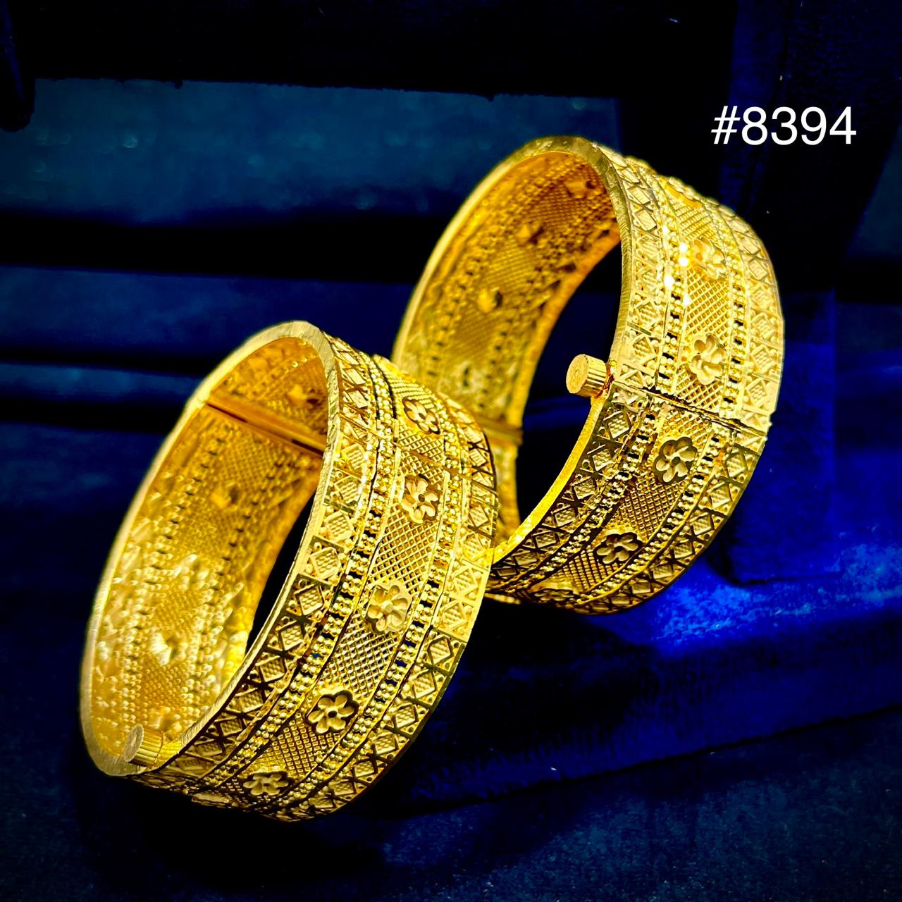 Gold Plated Bridal Wear Bangles, PMJ Model No: 8394