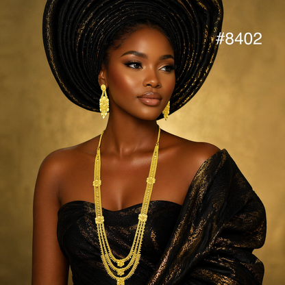 Gold Plated Long NECKLACE 5 Gram Gold Plated Jewellery PMJ Model No : 8402