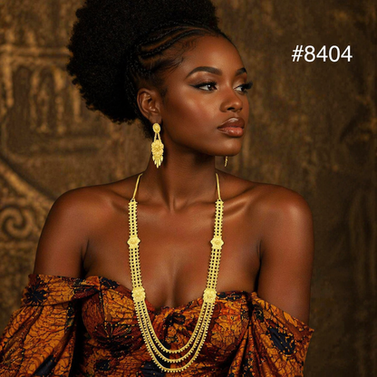 Gold Plated Long NECKLACE 5 Gram Gold Plated Jewellery PMJ Model No : 8404