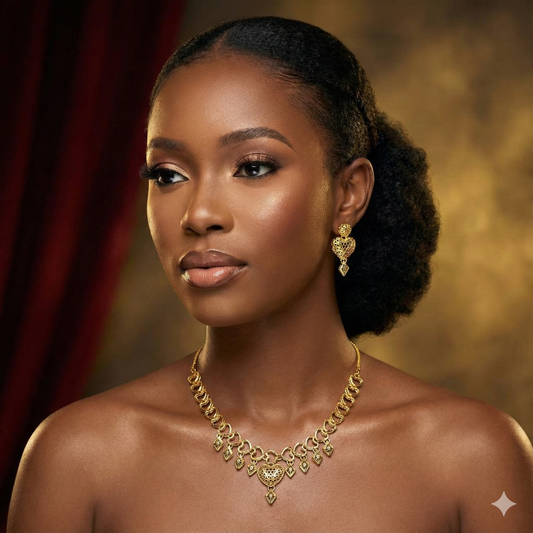 Gold Plated Short NECKLACE 5 Gram Gold Plated Jewellery PMJ Model No : 8415