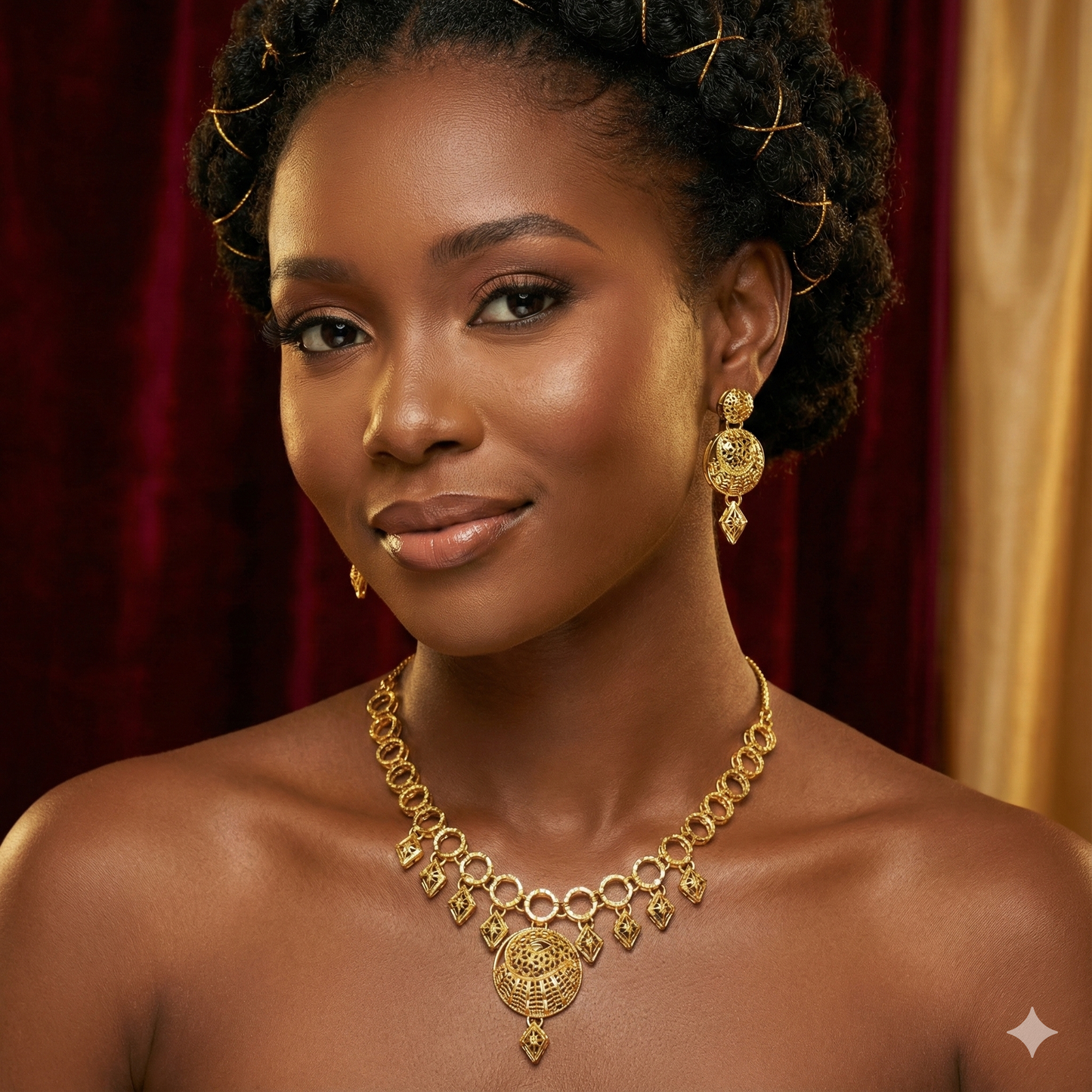 Gold Plated Short NECKLACE 5 Gram Gold Plated Jewellery PMJ Model No : 8418