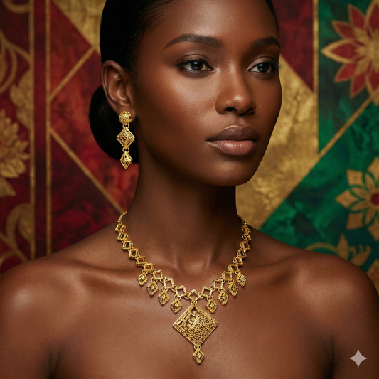 Gold Plated Short NECKLACE 5 Gram Gold Plated Jewellery PMJ Model No : 8420