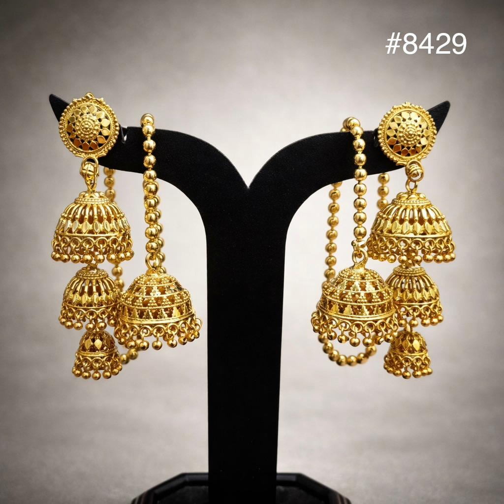 Gold Plated Designer Earrings, PMJ Model No: 8429
