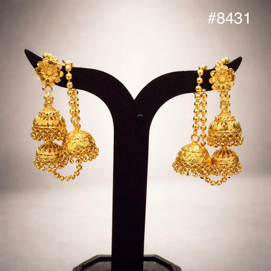 Gold Plated Designer Earrings, PMJ Model No: 8431
