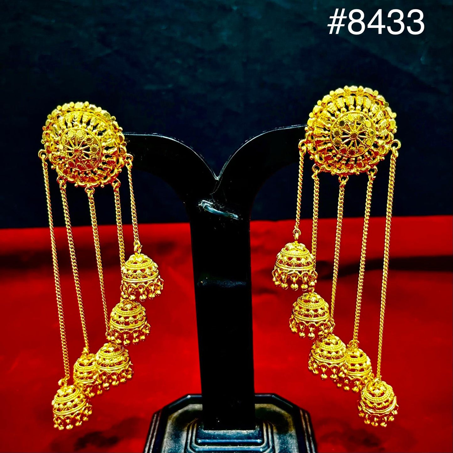 Gold Plated Designer Earrings, PMJ Model No: 8433