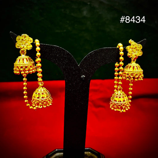 Gold Plated Designer Earrings, PMJ Model No: 8434