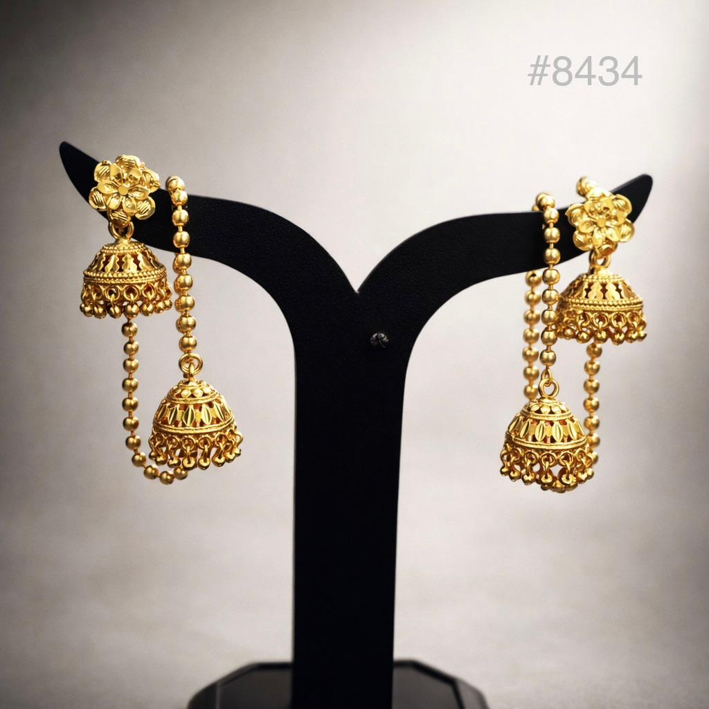 Gold Plated Designer Earrings, PMJ Model No: 8434
