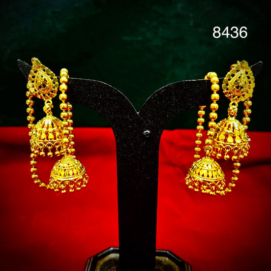 Gold Plated Designer Earrings, PMJ Model No: 8436