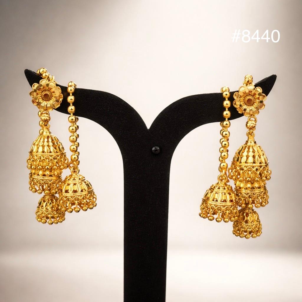 Gold Plated Designer Earrings, PMJ Model No: 8440
