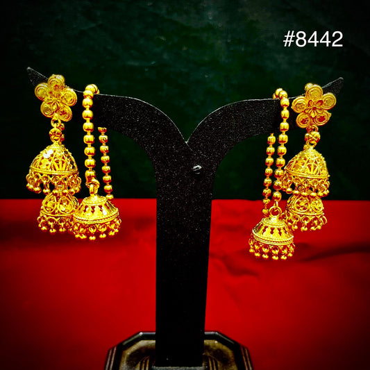 Gold Plated Designer Earrings, PMJ Model No: 8442