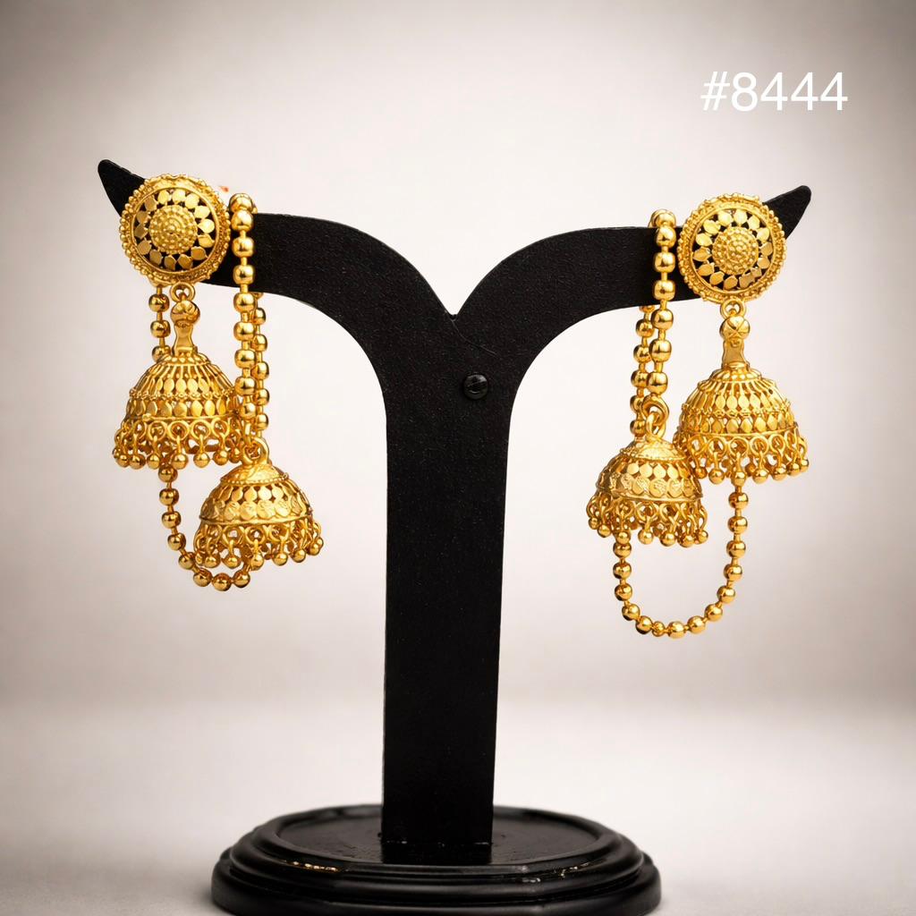 Gold Plated Designer Earrings, PMJ Model No: 8444
