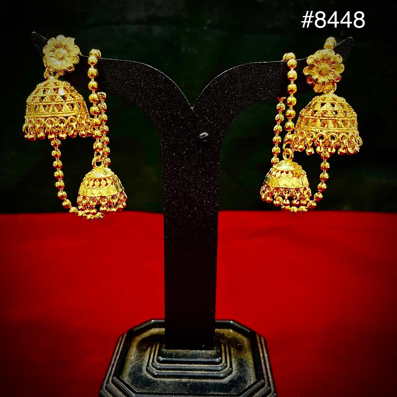 Gold Plated Designer Earrings, PMJ Model No: 8448