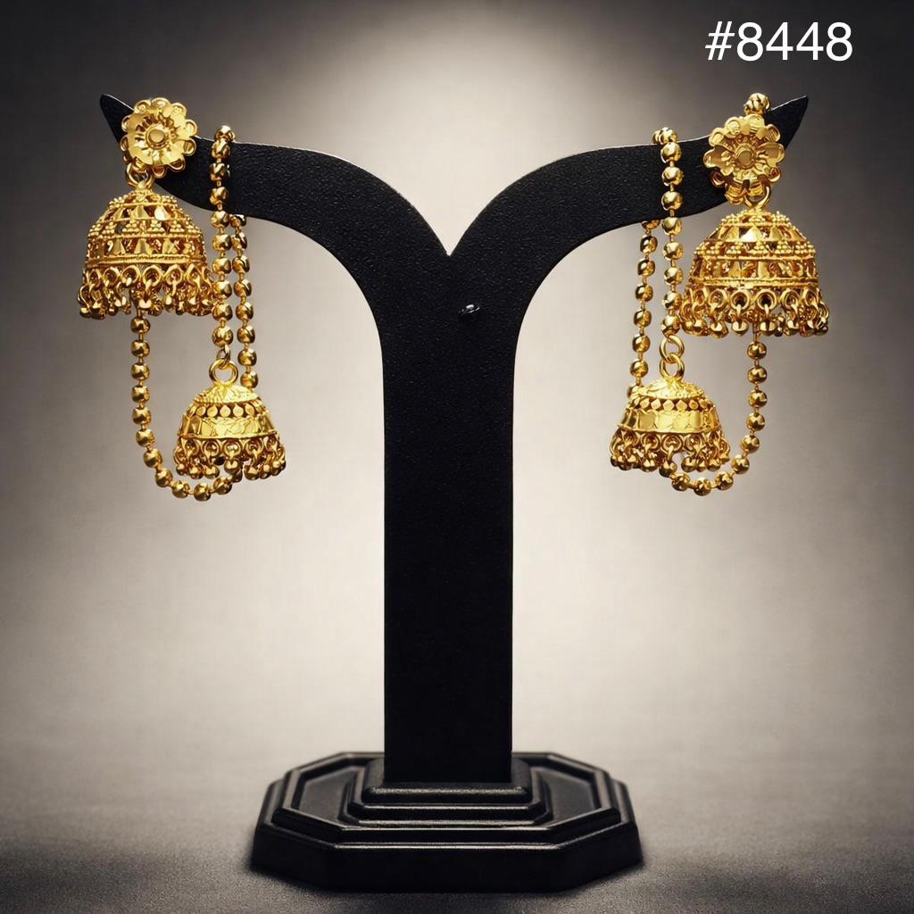 Gold Plated Designer Earrings, PMJ Model No: 8448