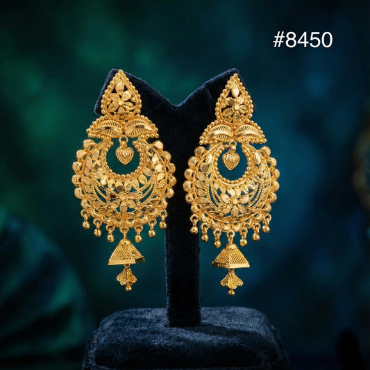 Gold Plated EARRING 1 Gram Gold Plated Jewellery PMJ Model No : 8450