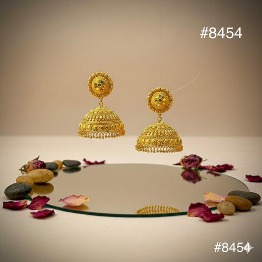 Gold Plated EARRING 1 Gram Gold Plated Jewellery PMJ Model No : 8454