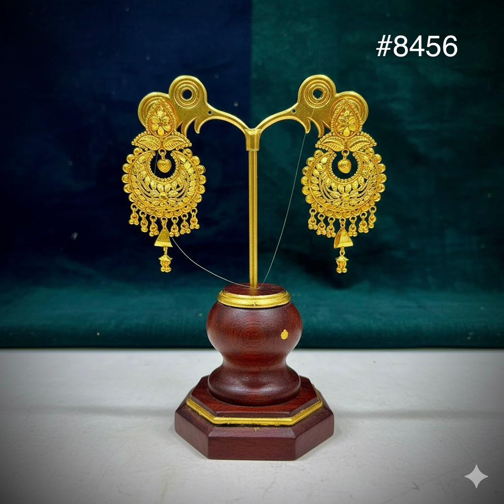 Gold Plated EARRING 1 Gram Gold Plated Jewellery PMJ Model No : 8456